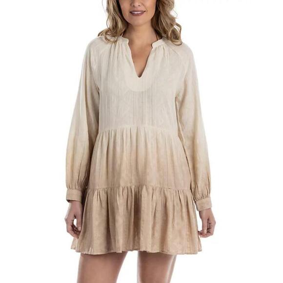 Dotti Other - Dotti Women's Ombre Cotton Swim Cover-Up Dress L NWT